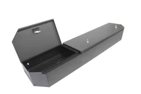 Rear Underseat Lockbox 15-22 F-150 17-22 F-250/350/450 Super Duty w/ Crew Cab w/o Floor Mounted Subwoofer Full Length Black Tuffy Security Products