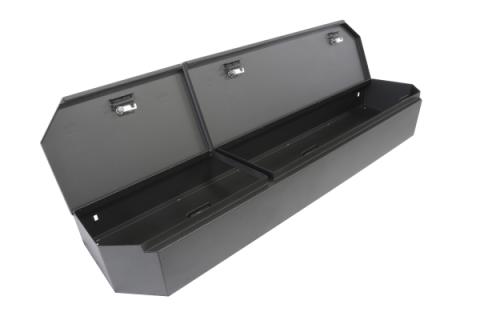 Rear Underseat Lockbox 15-22 F-150 17-22 F-250/350/450 Super Duty w/ Crew Cab w/o Floor Mounted Subwoofer Full Length Black Tuffy Security Products