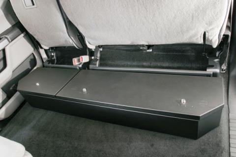 Rear Underseat Lockbox 15-22 F-150 17-22 F-250/350/450 Super Duty w/ Crew Cab w/o Floor Mounted Subwoofer Full Length Black Tuffy Security Products