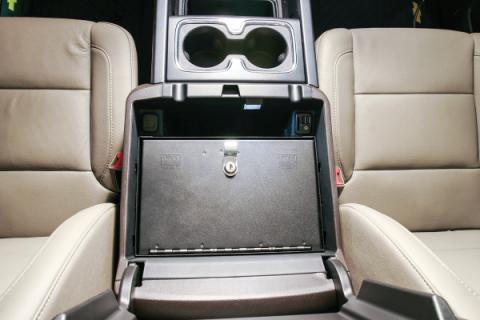 Console Safe - 14-19 Silverado/Sierra 1500 {19 Old Body Style} / 15-19 2500HD/3500HD / 15-20 Suburban/Tahoe/Yukon/Yukon XL w/ Flow-Thru Console Black Tuffy Security Products