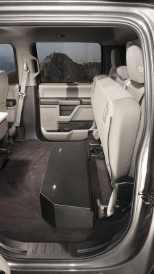 Rear Underseat Lockbox 15-22 F-150 17-22 F-250/350/450 Super Duty w/ Crew Cab 60 Percent Length Black Tuffy Security Products
