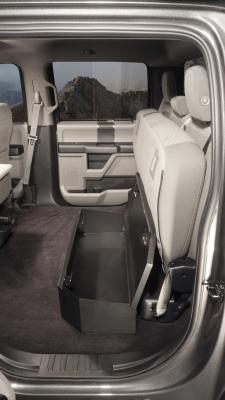 Rear Underseat Lockbox 15-22 F-150 17-22 F-250/350/450 Super Duty w/ Crew Cab 60 Percent Length Black Tuffy Security Products