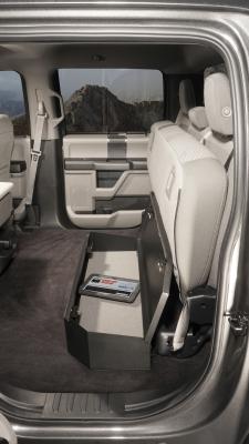 Rear Underseat Lockbox 15-22 F-150 17-22 F-250/350/450 Super Duty w/ Crew Cab 60 Percent Length Black Tuffy Security Products