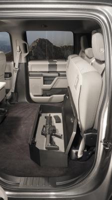 Rear Underseat Lockbox 15-22 F-150 17-22 F-250/350/450 Super Duty w/ Crew Cab 60 Percent Length Black Tuffy Security Products
