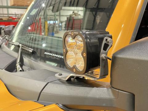 A-Pillar LED Light Mount For 2021 Ford Bronco Bare Steel Motobilt