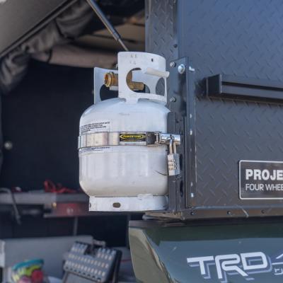 Four Wheel Camper Mount for 5 lb Propane Tank Bracket Power Tank