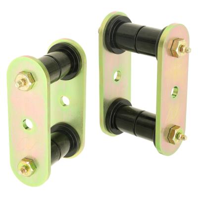 HD Leaf Spring Shackles 87-95 Wrangler YJ Rear Includes Urethane Bushings HD Greasable Bolts Pair RockJock 4x4