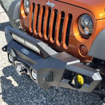 Big Sky Aluminum Mid Front Bumper With Winch Plate Wrangler JK Rock Slide Engineering