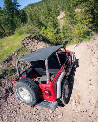 Jeep Bikini Top Header Safari Bikini Tops For Jeep 1997-2002 Wrangler TJ Black Denim Fabric Bestop