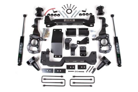 21-24 Ford F-150 6 Inch Front 4 Inch Rear Lift Kit Fox Adventure Shocks Zone Offroad