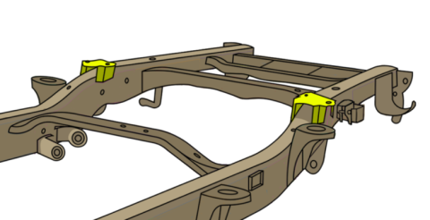 09-14 F150 Regular Cab 8.0 Foot Bed 4x4 Forward Bed Mount Rust Buster Frameworks
