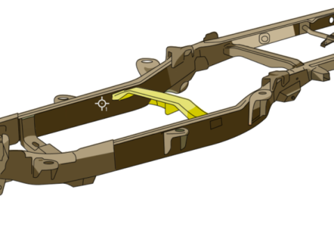 04-08 F150 4x4 SuperCab 6.5 Foot Bed Forward Gas Tank Crossmember Rust Buster Frameworks