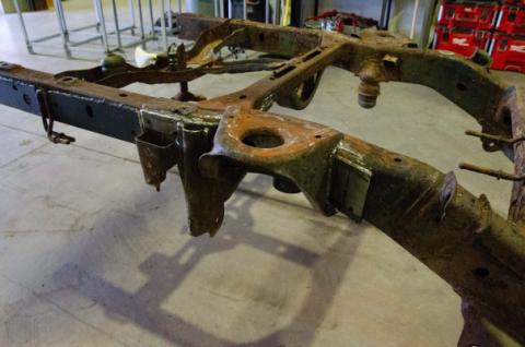 09-18 Dodge Ram 1500 Quad Cab 6.5 Foot Bed 4x4 Over-Axle Frame Section - Right Rust Buster Frameworks