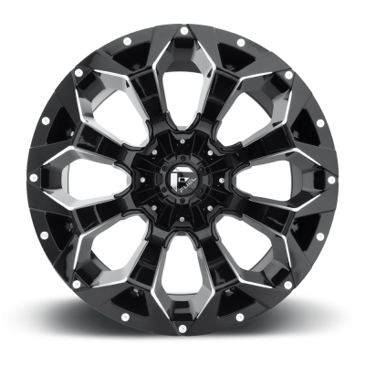 Aluminum Wheels 20X10 Assault D546 5 On 114.3/5 On 127 Matte Black/Milled 78.1 Bore -18 Offset 8 Spoke 49 Lbs Fuel Off Road Wheels