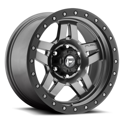 Aluminum Wheels 18X9 Anza D558 5 On 127 Matte Gunmetal Gray 78.1 Bore 1 Offset 5 Spoke Fuel Off Road Wheels