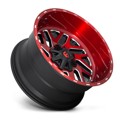 Aluminum Wheels 24X12 Triton D691 5 On 127/5 On 139.7 Candy Red Milled 87.1 Bore -44 Offset Mesh Spoke Fuel Off Road Wheels