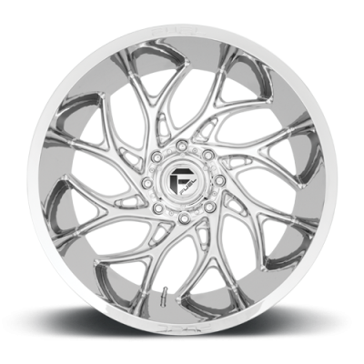 Aluminum Wheels 20X10 Runner D740 5 On 127 Chrome 71.5 Bore -18 Offset Fuel Off Road Wheels