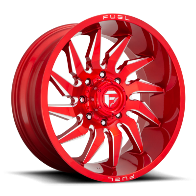 Aluminum Wheels 20X9 Saber D745 5 On 127 Candy Red Milled 71.5 Bore 1 Offset Fuel Off Road Wheels