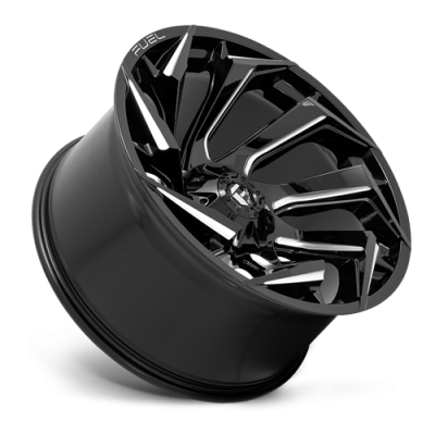 Aluminum Wheels 15X8 Reaction D753 5 On 114.3/5 On 120.65 Gloss Black/Milled 72.7 Bore -18 Offset Fuel Off Road Wheels