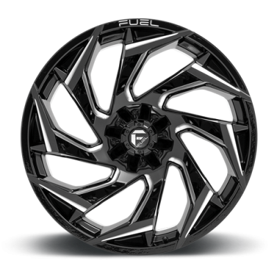 Aluminum Wheels 15X8 Reaction D753 5 On 114.3/5 On 120.65 Gloss Black/Milled 72.7 Bore -18 Offset Fuel Off Road Wheels