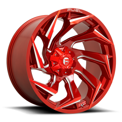 Aluminum Wheels 17X9 Reaction D754 5 On 114.3/5 On 127 Candy Red/Milled 78.1 Bore 1 Offset Fuel Off Road Wheels