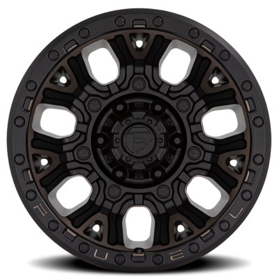 Aluminum Wheels 20X9 Traction D824 5 On 127 Matte Black Double Dark Tint 71.5 Bore 1 Offset Fuel Off Road Wheels