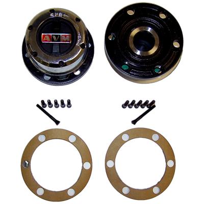Locking Hub Set for 41-71 CJs, MB, M38, M38-A1 w/ Spicer Style Axle Shafts Crown Automotive