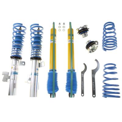 Suspension Kit Mazda 3 2013-2004, Volvo C30 2013-2008, S40 2011-2004, V50 2011-2005 Monotube Front Lowered Height 10-50mm, up to 1100kg Axle Load Rear Lowered Height 5-50mm, up to 1090kg Axle Load B14 (PSS) Bilstein