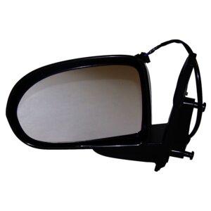 Left Power, Manual Folding Mirror for 2007-2010 Jeep MK Compass, Textured Black Crown Automotive