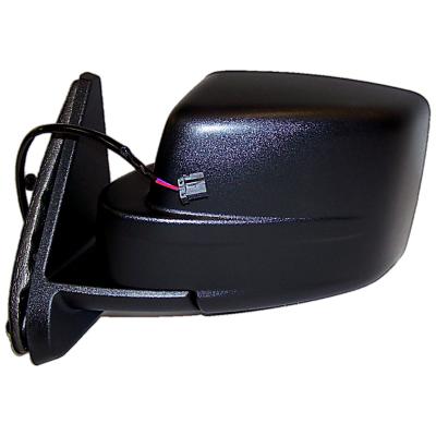 Black ; Left Power, Manual Folding Mirror for 2007-2010 Jeep MK Patriot Crown Automotive
