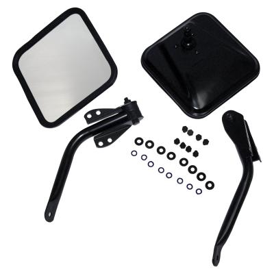 Gloss Black Mirror Kit for 55-95 Jeep CJ-5, CJ-6, CJ-7, CJ-8, YJ Wrangler Crown Automotive