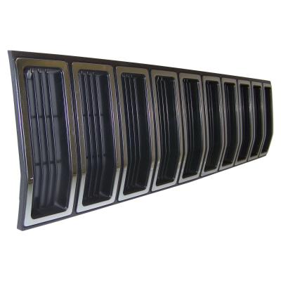Black &amp; Silver Grille for Select 1984-1987 Jeep XJ Cherokee, MJ Comanche Crown Automotive