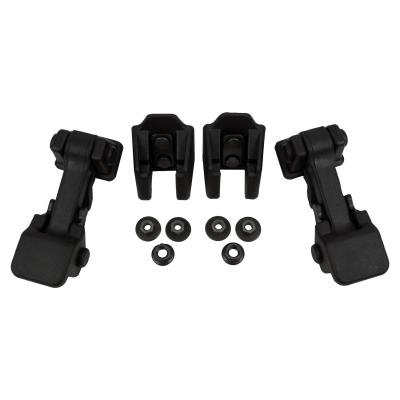 Hood Catch Kit for 2007-2018 Jeep JK Wrangler, Black Plastic Crown Automotive