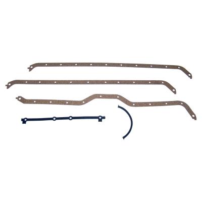 4-Piece Engine Oil Pan Gasket Set for Misc 65-91 Jeep Models w/ 3.8L, 4.0L, 4.2L Crown Automotive
