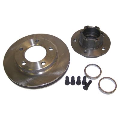 Front Hub &amp; Rotor Assembly for 76-78 CJ-5, CJ-7 w/ 1-1/8 Inch Thick Rotor, 6 Bolts Crown Automotive