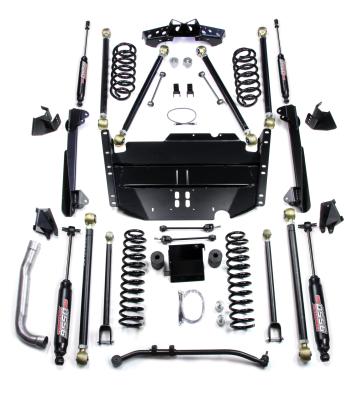 03-06 Wrangler TJ LWB 4 Inch Pro LCG Long Arm Suspension System &amp; 9550 VSS Twin-Tube Shocks TeraFlex