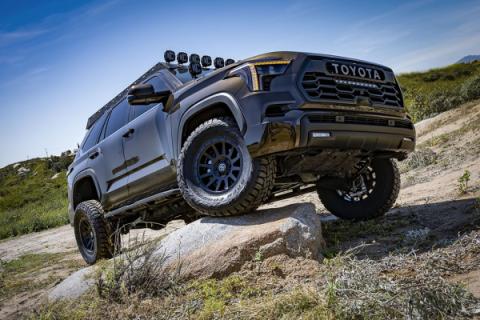 2022-2025 Toyota Tundra 1.25-3.5 Inch Lift 2023-2025 Sequoia 3-4.5 Inch Lift Front V.S. 2.5 Series Coilover Kit Remote Reservoir W  CDCV Pair Icon Vehicle Dynamics