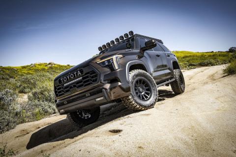 2022-2025 Toyota Tundra 1.25-3.5 Inch Lift 2023-2025 Sequoia 3-4.5 Inch Lift Front V.S. 2.5 Series Coilover Kit Remote Reservoir W  CDCV Pair Icon Vehicle Dynamics