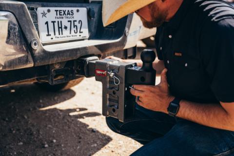 Mega Duty 2 Inch Offset Shank 5 Inch Rise, 7.5 Inch Drop 2K TW 16K Hitch &amp; GH-051 Dual-Ball &amp; GH-032 Pintle Lock Gen Y Hitch