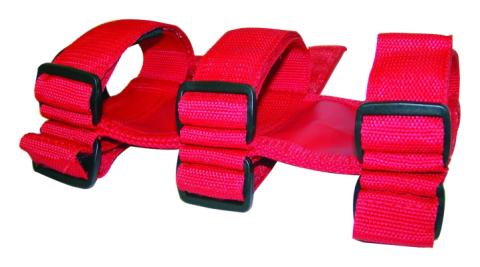 Red Nylon Fire Extinguisher Holder attaches to any 3 inch Diameter Roll Bar RT Off Road