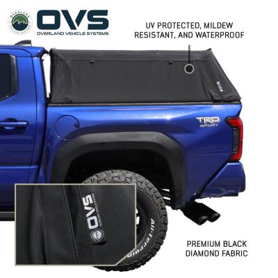 Explorer Soft Shell - Black Diamond Canvas and Aluminum Frame 20-26 Gladiator Overland Vehicle Systems
