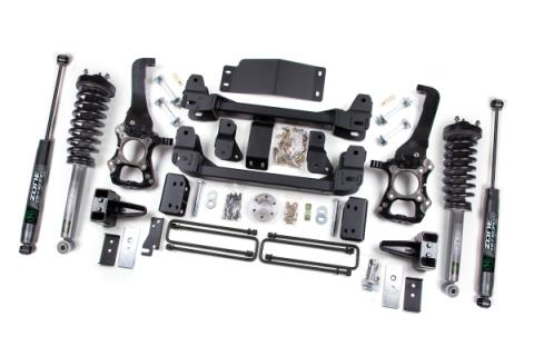 09-13 Ford F-150 4WD 6 Inch Suspension Lift Kit, 4 Inch Rear Lift, Block - Nitro Loaded Struts, Nitro Shocks Zone Offroad
