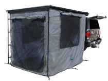 HD Nomadic 2.0 Awning Room Enclosure, Grey Body, Green Trim (4 Walls and Floor) Overland Vehicle Systems