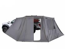 HD Nomadic 180 - LTE Awning Wall, Universal, Grey Body, Green Trim W/Storage Bag Overland Vehicle Systems