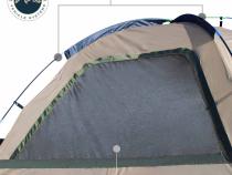 LD TACT - Bed Tent Mid Size 5.0-5.2 Foot, Tan Body and Green Rainfly Overland Vehicle Systems