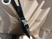 LD TACT - Bed Tent Mid Size 5.0-5.2 Foot, Tan Body and Green Rainfly Overland Vehicle Systems