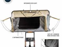 HD Bundu 4 - Hard Shell Roof Top Tent, 4 Person, Grey Body and Black Rainfly Overland Vehicle Systems