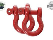 19010204 Recovery Shackle 3/4 Inch 4.75 Ton Red - Sold In Pairs Overland Vehicle Systems