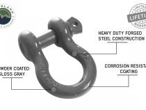 Buy Overland Vehicle Systems Recovery Shackle D Ring 3/4 Inch 4.75 Ton Grey Overland Vehicle Systems
