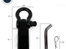 Receiver Hitch D-Ring Receiver Mount Recovery Shackle Overland Vehicle Systems
